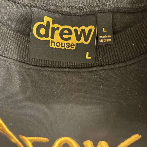 NWT Drew House Black Scribble Crewneck Sweatshirt,  Large - Picture 5 of 7